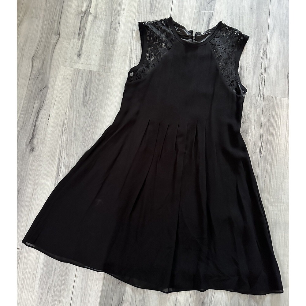 Little Black Dress Size S Lace Lined Fit & Flare Classy NICOLE‎ MILLER ARTELIER